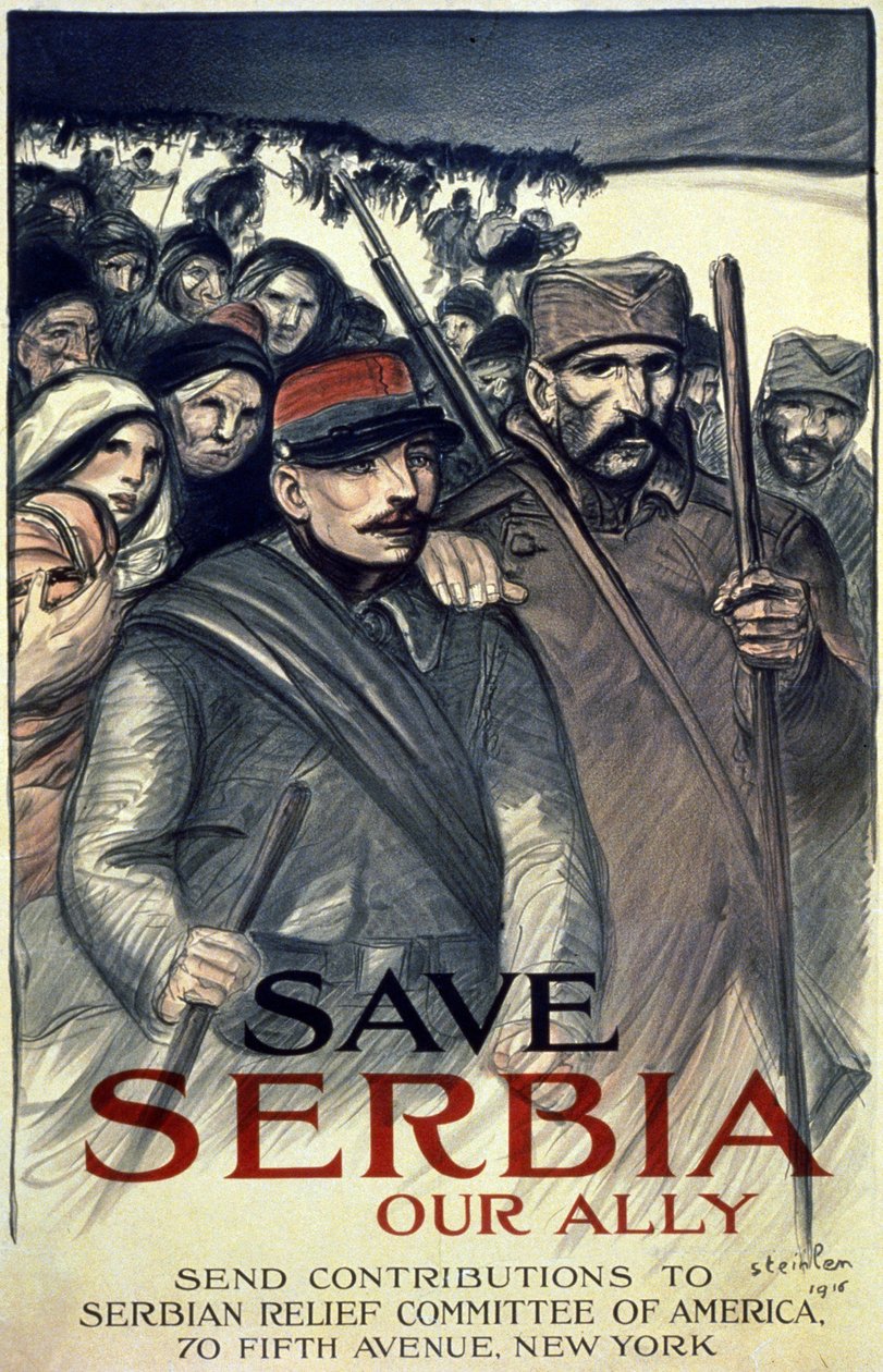 Rettet Serbien, Unser Verbündeter, 1916 von Théophile Alexandre Steinlen