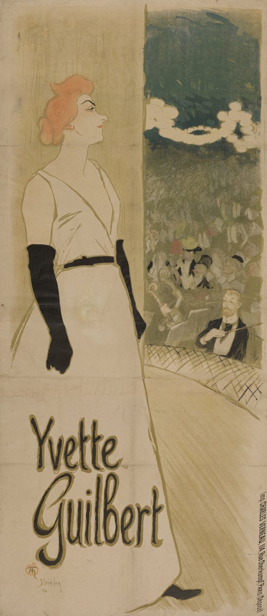 Yvette Guilbert Ambassadeurs, 1894 von Théophile Alexandre Steinlen