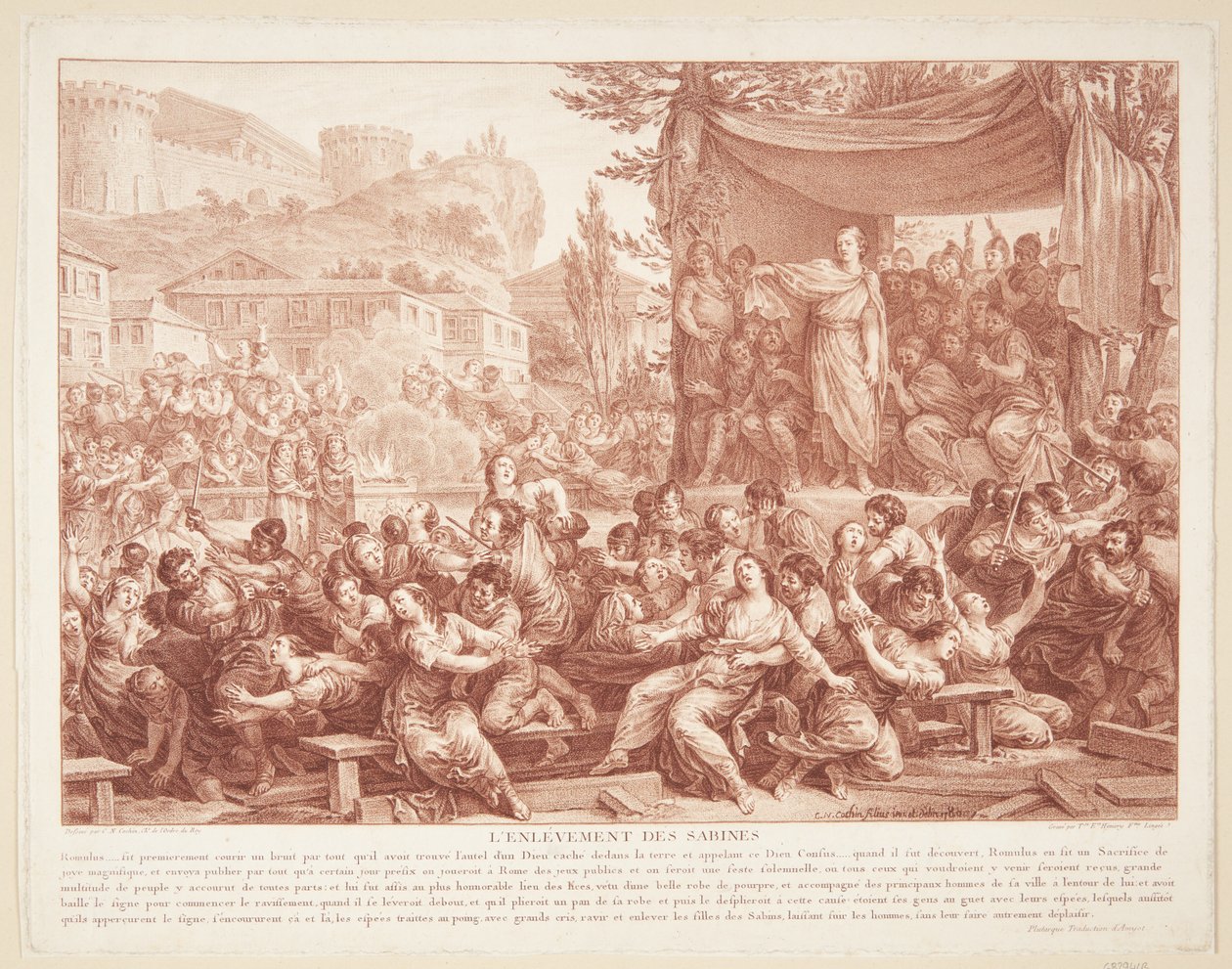 Der Raub der Sabinerinnen von Therèse Éléonore Lingée