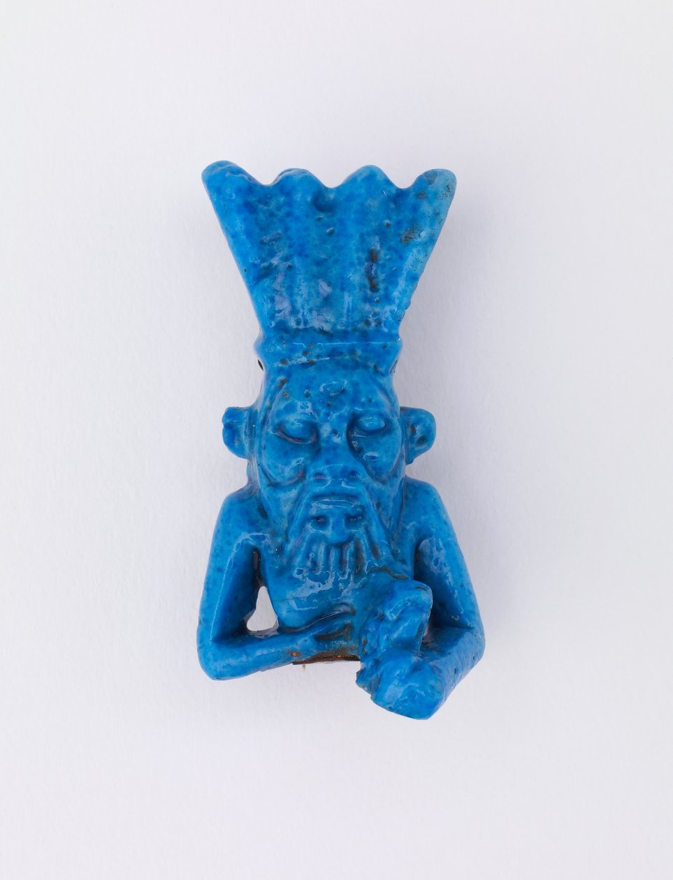 Bes, als Nadel neu montiert, ca. 1075-656 v. Chr. oder später (Faience) von Third Intermediate Period Egyptian