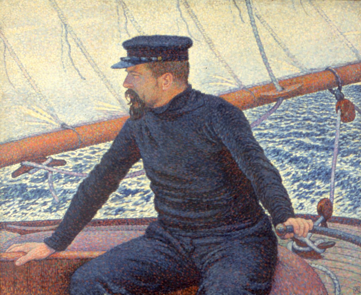 Paul Signac auf seinem Boot von Théo van Rysselberghe