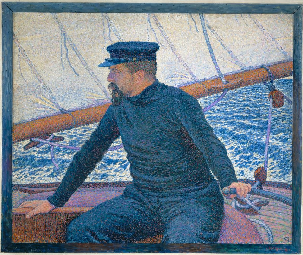 Signac auf seinem Boot von Théo van Rysselberghe