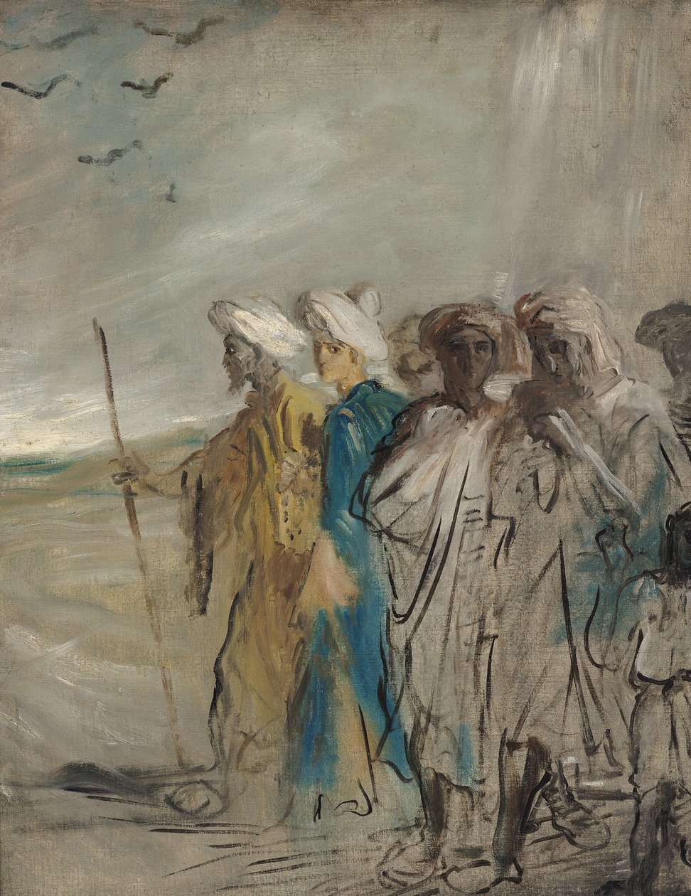 Gruppe von Arabern oder Joseph wird von seinen Brüdern verkauft von Théodore Chassériau