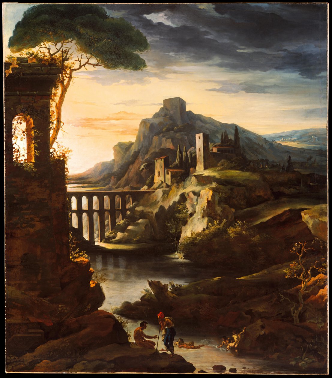 Landschaft mit einem Aquädukt von Theodore Gericault