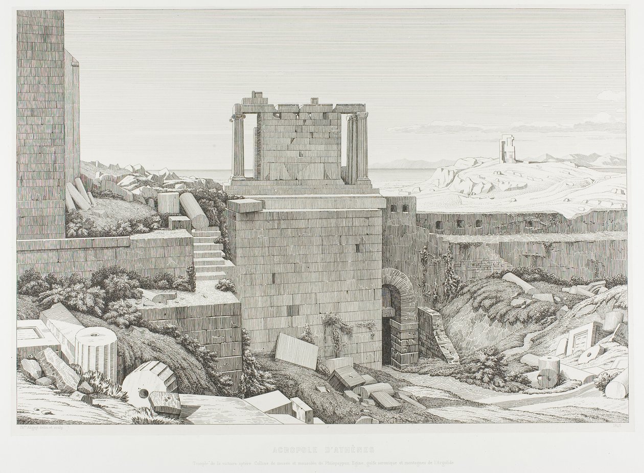 Die Akropolis von Athen von Théodore Caruelle d