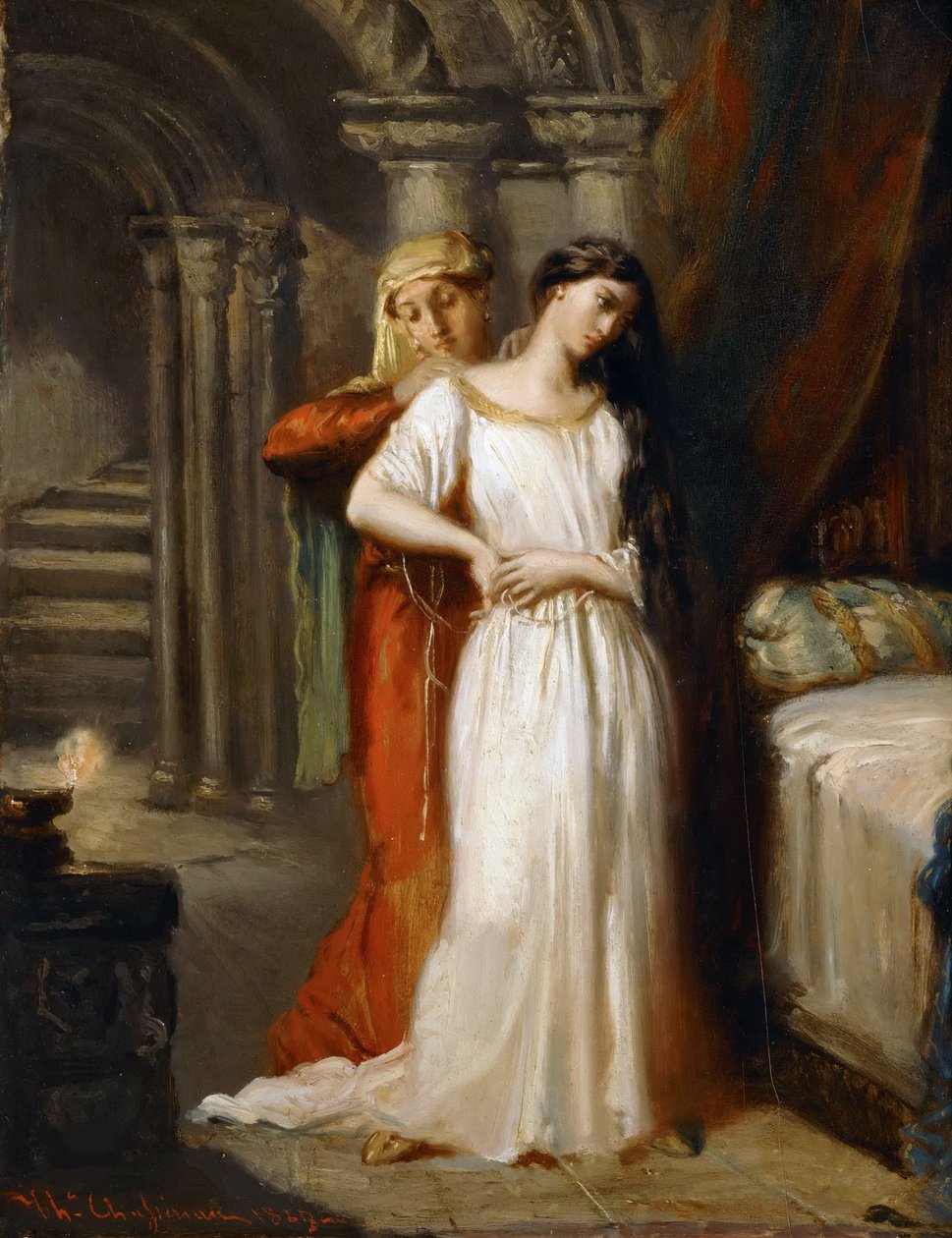 Desdemona zieht sich in ihr Bett zurück, 1849 von Théodore Chassériau