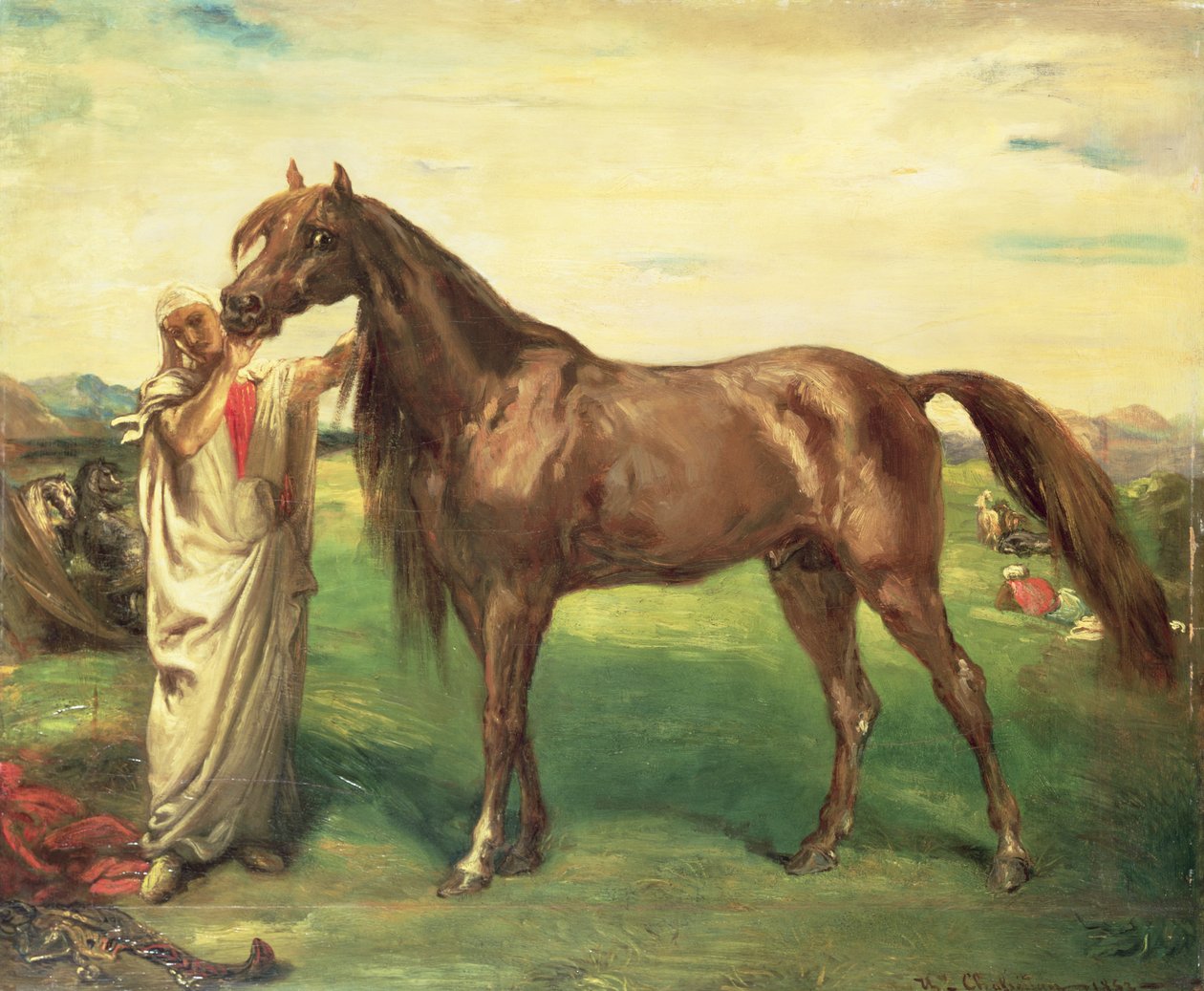 Hadji, ein arabischer Hengst, 1853 von Théodore Chassériau