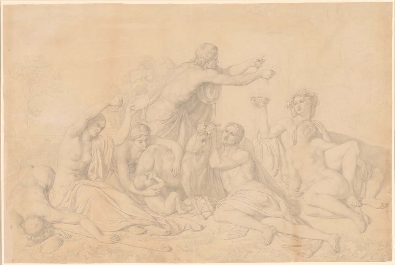 Das Stillen des Jupiter von Théodore Chassériau
