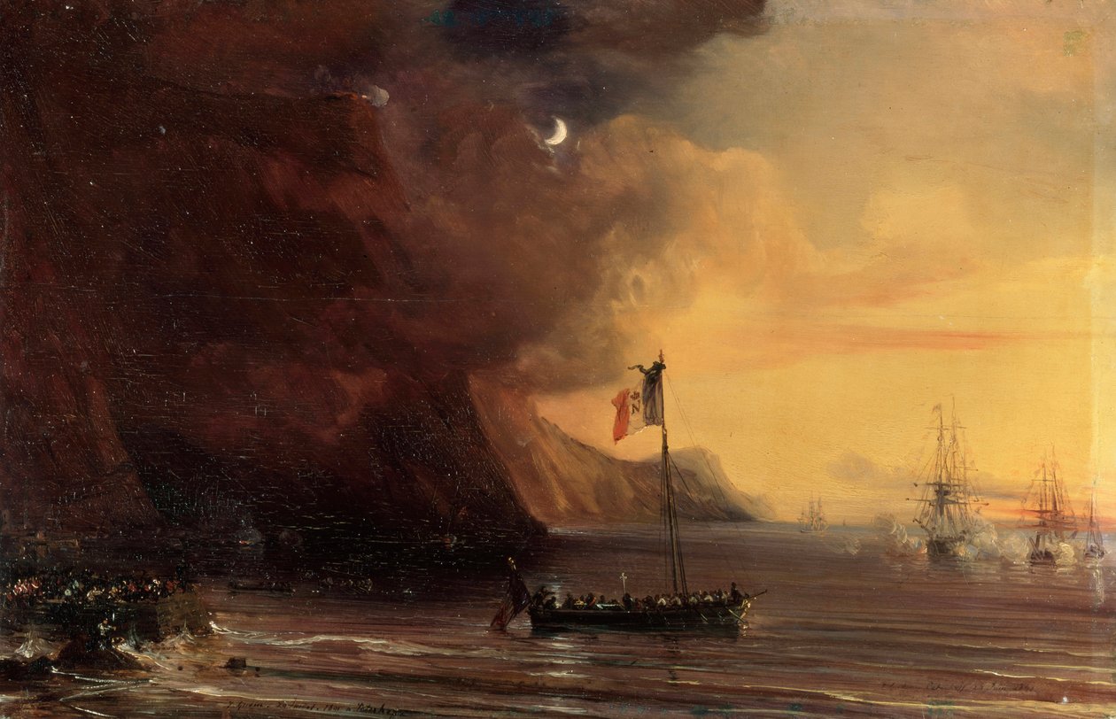 Transport mit Napoleons Leichnam von Jean Antoine Theodore Gudin