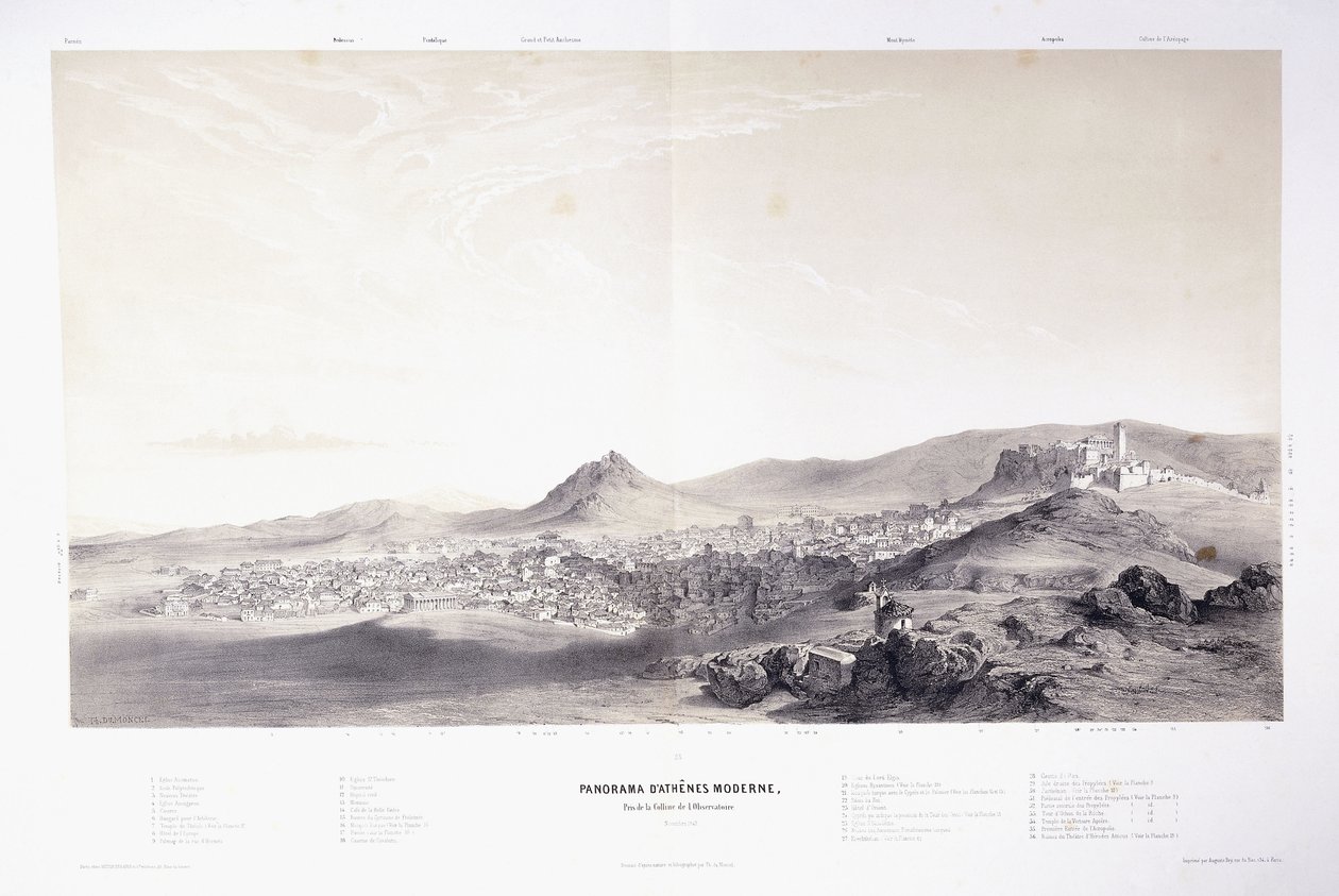 Panorama des modernen Athen von Théodose du Moncel