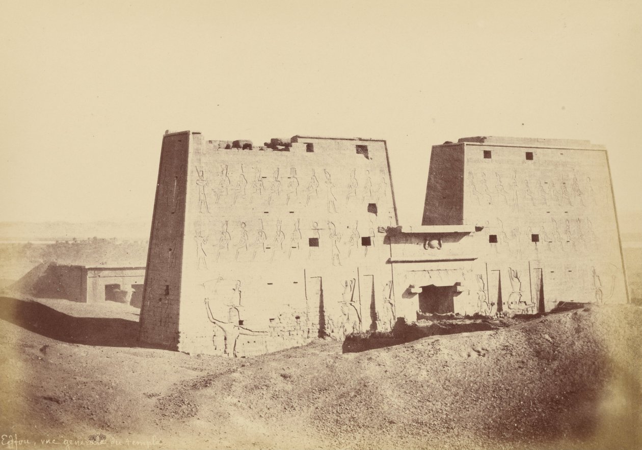 (Überblick über den Tempel von Edfu) von Théodule Devéria