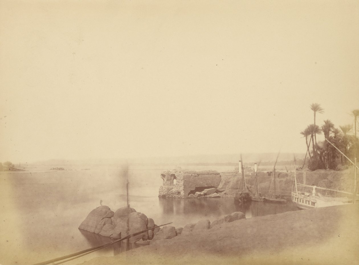 Ansicht des antiken Hafens von Elephanta von Théodule Devéria