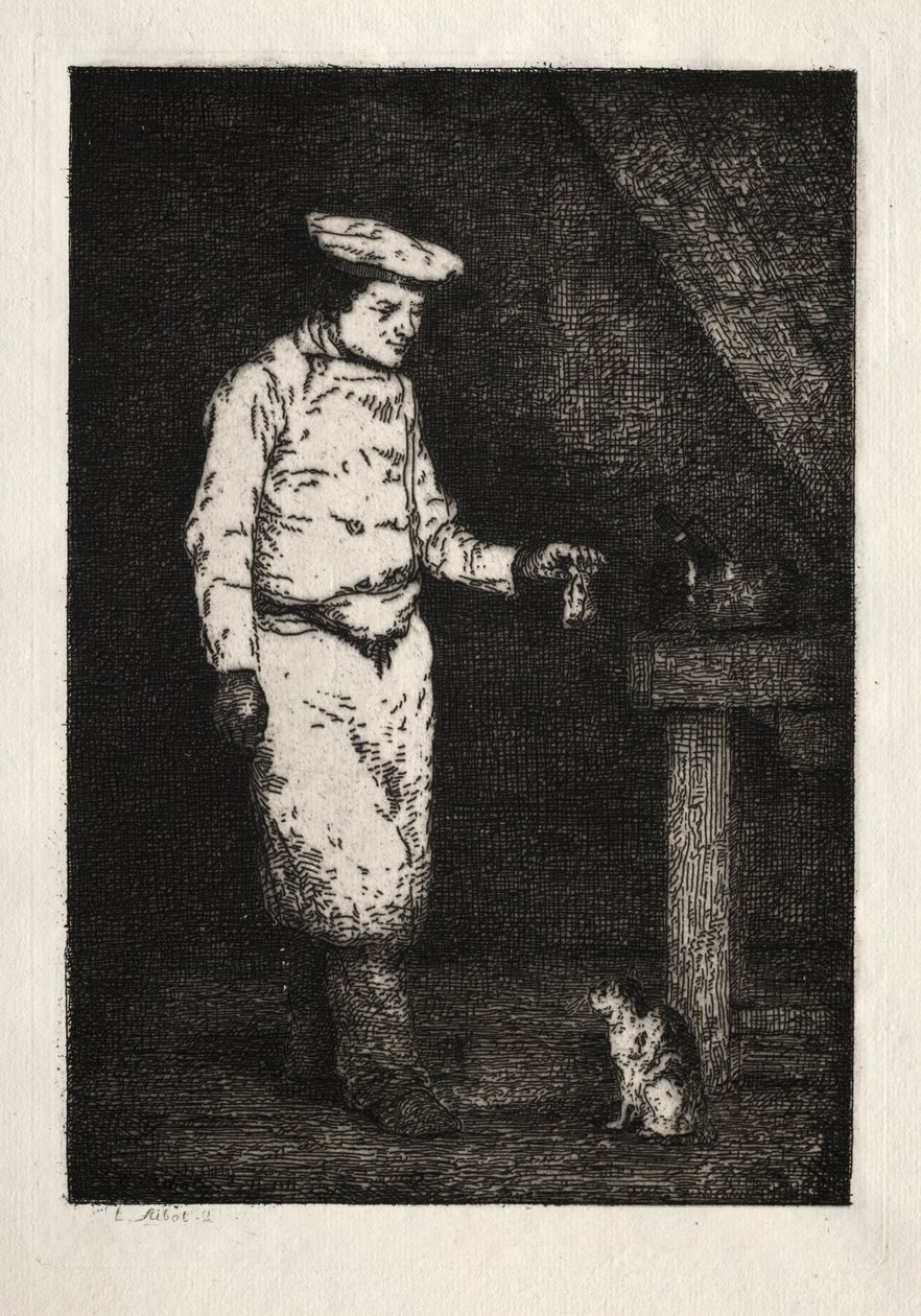 Das Frühstück der Katze von Auguste Theodule Ribot