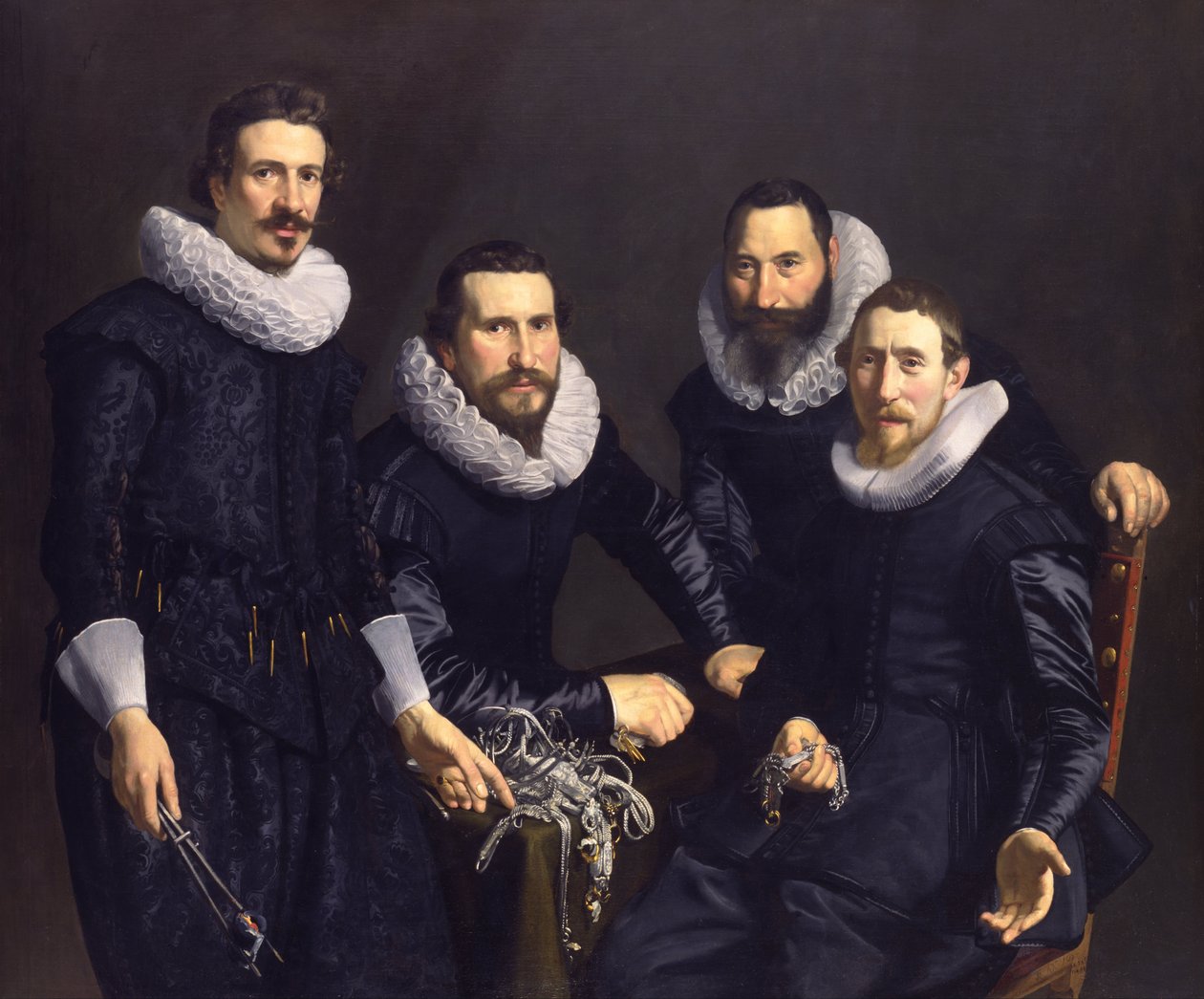 Syndici der Amsterdamer Goldschmiedegilde von Thomas de Keyser