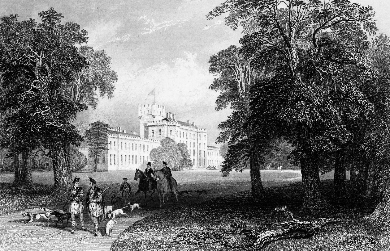 Schloss Gordon, graviert von Robert Sands, 1837 von Thomas Allom