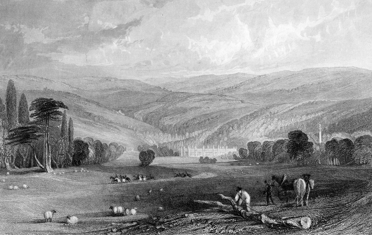 Gibside, Grafschaft Durham, 1835 von Thomas Allom