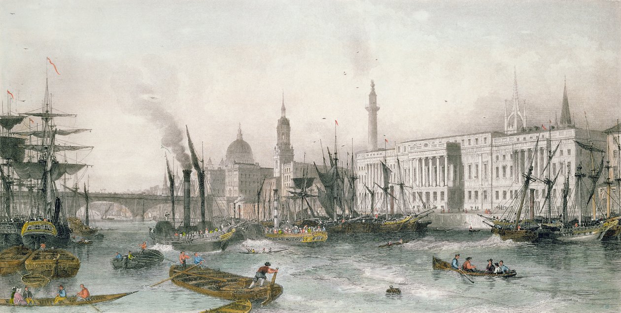 Der Hafen von London von Thomas Allom
