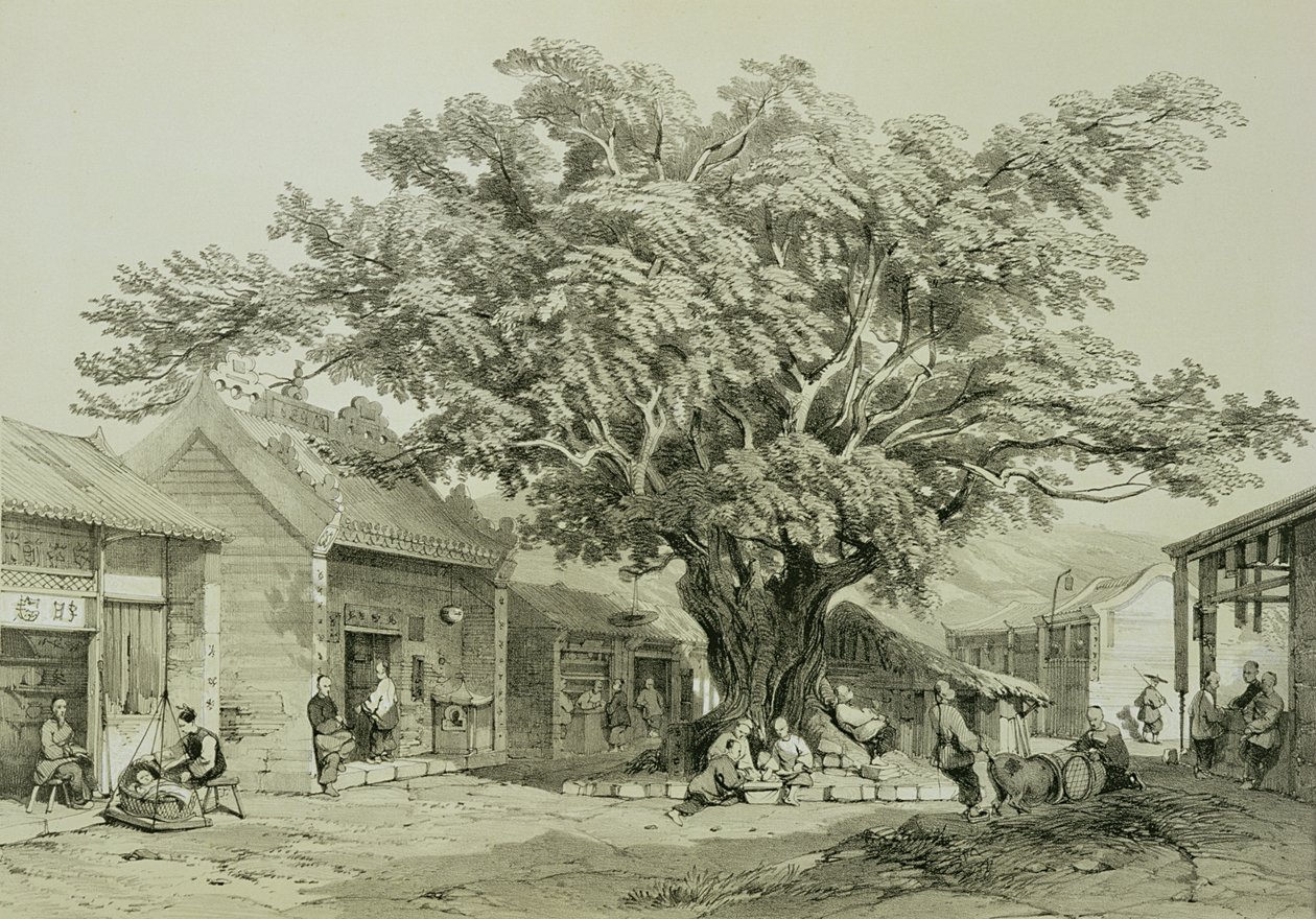 Der Tempel, Macao, um 1850 von Thomas Allom