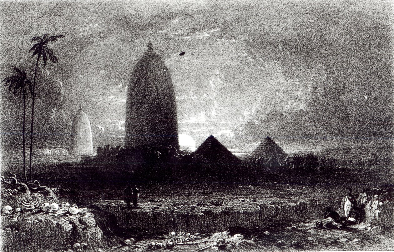 Jagannath-Tempel, graviert von A. Picken, 1837 von Thomas Bacon