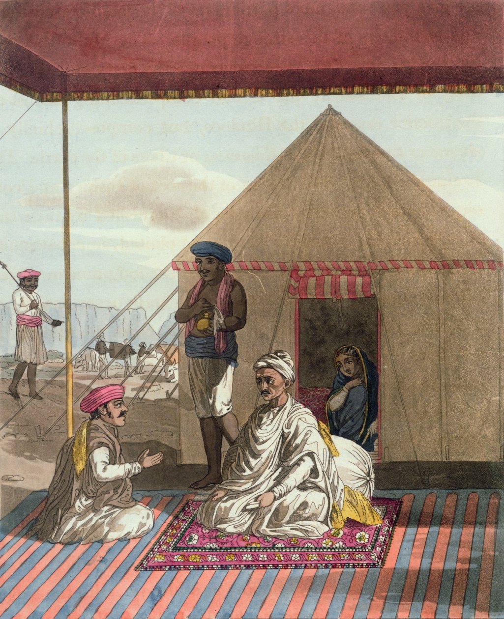 Ein Mahratta Pandit und seine Familie, aus 