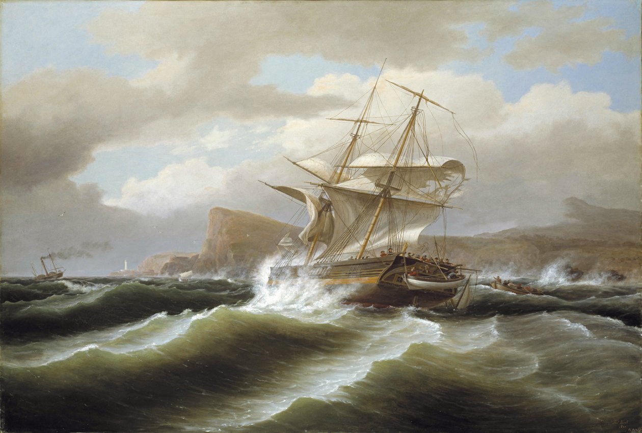 Ein amerikanisches Schiff in Not von Thomas Birch
