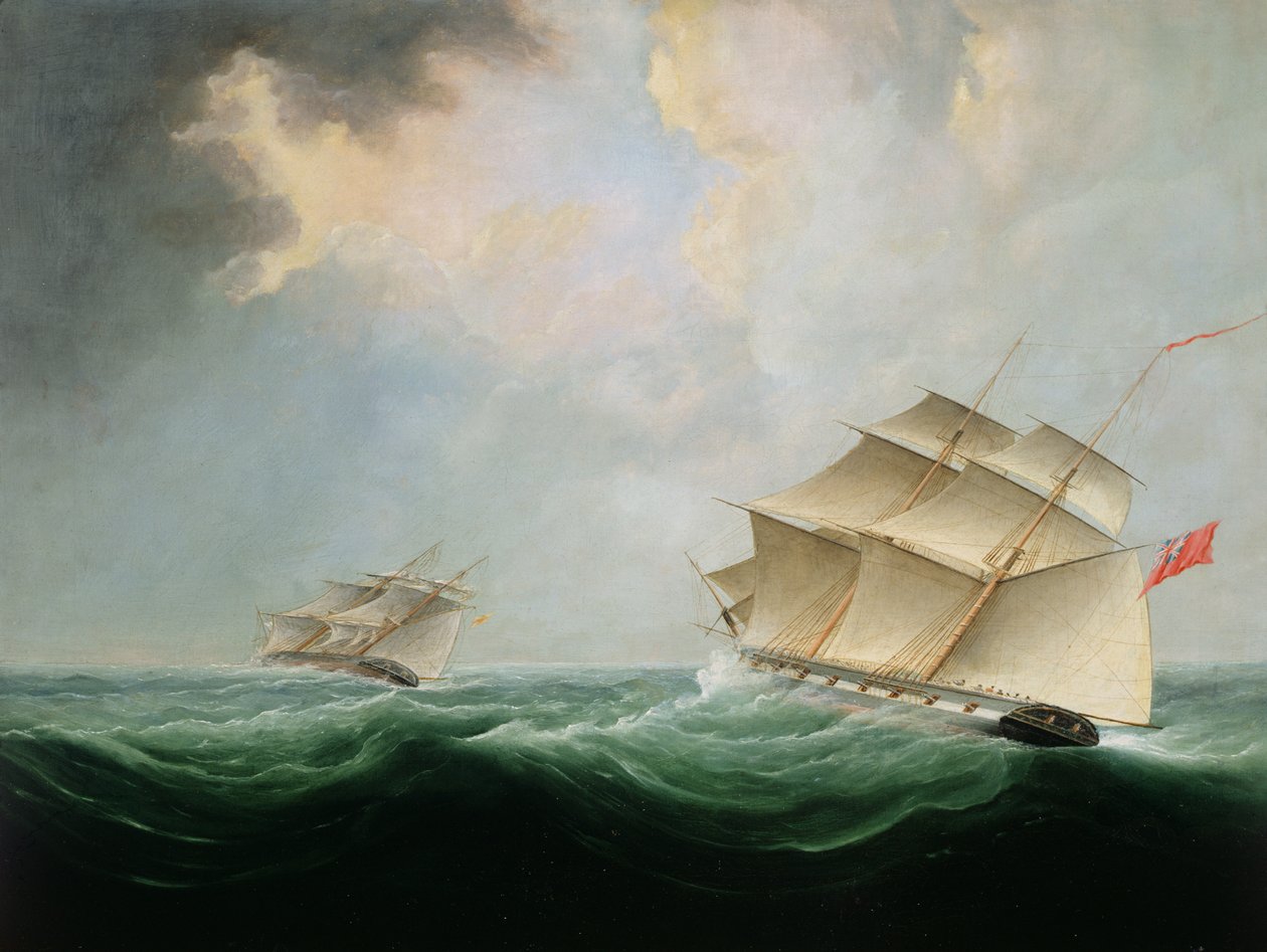 Eine Marinebrigade verfolgt eine andere Brigade von Thomas Buttersworth