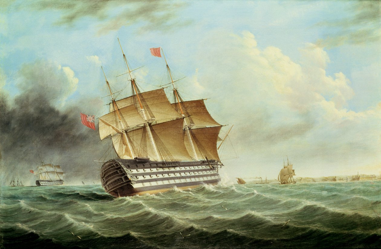 Britisches Kriegsschiff von Thomas Buttersworth