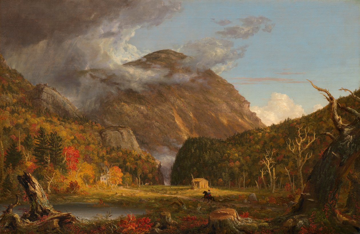 Blick auf den Bergpass namens Notch der Weißen Berge (Crawford Notch) von Thomas Cole