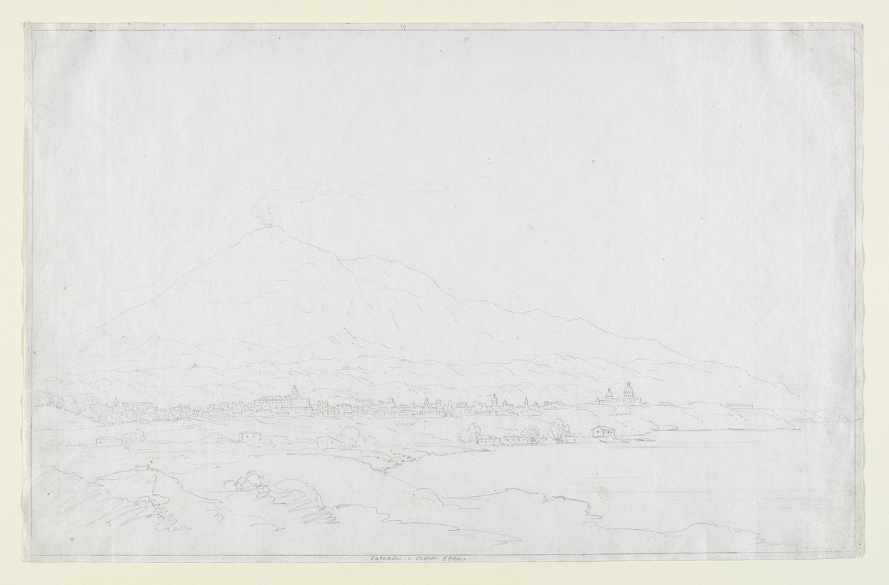 Catania und der Ätna, Sizilien, ca. 1832 von Thomas Cole