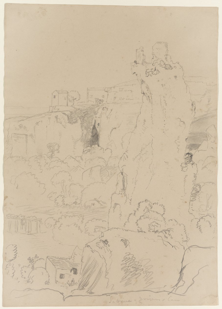 Ohr des Dionysius in der Latomia del Paradiso, Syrakus, Sizilien, 1842 von Thomas Cole