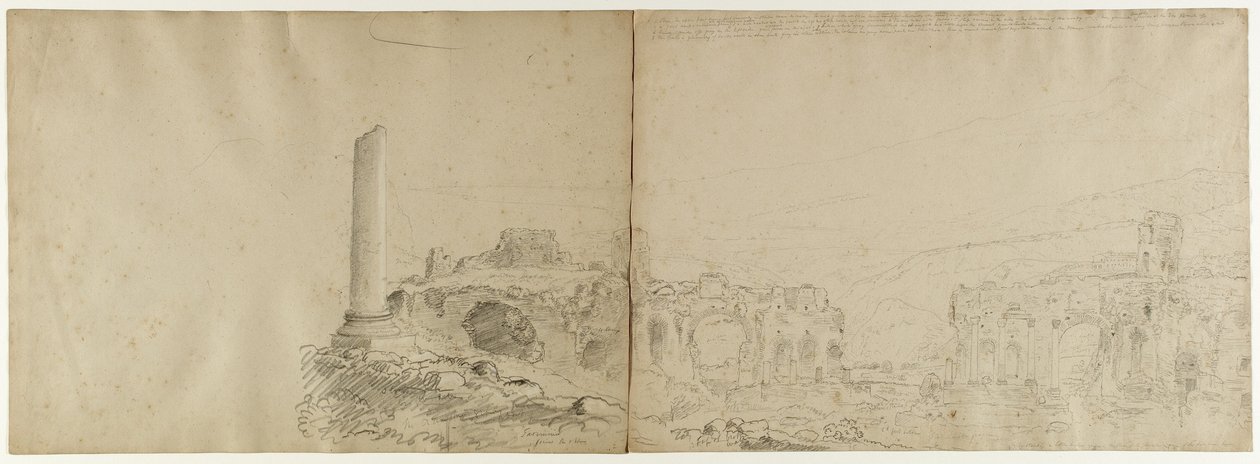Der Ätna von Taormina, Sizilien, 1842 von Thomas Cole