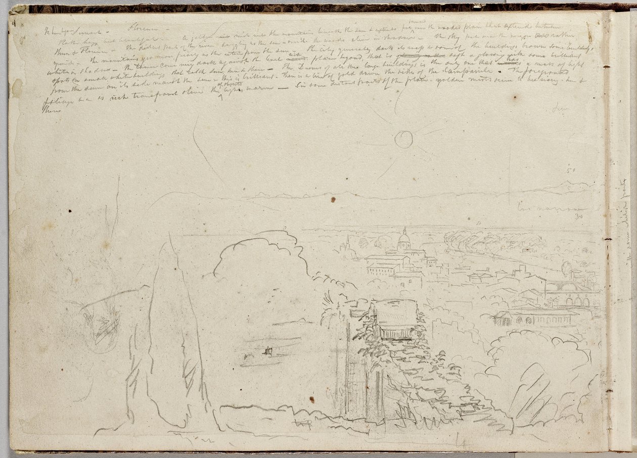 Panorama von Florenz, ca. 1831 von Thomas Cole