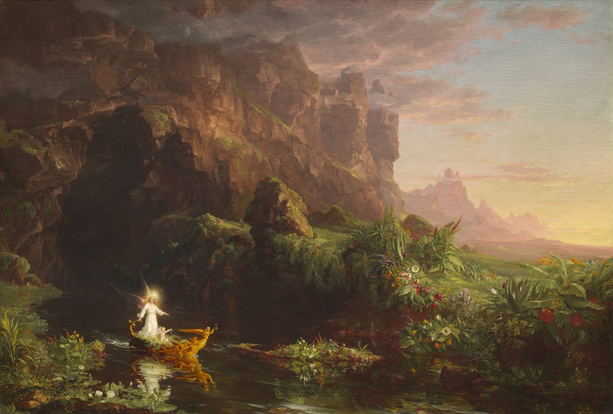 Die Reise des Lebens: Kindheit, 1842 von Thomas Cole
