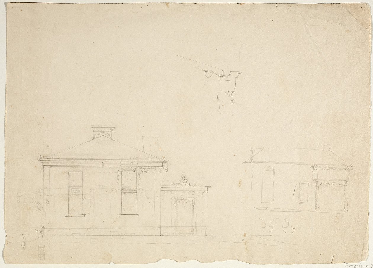 Zwei Ansichten für neues Studio in Cedar Grove von Thomas Cole