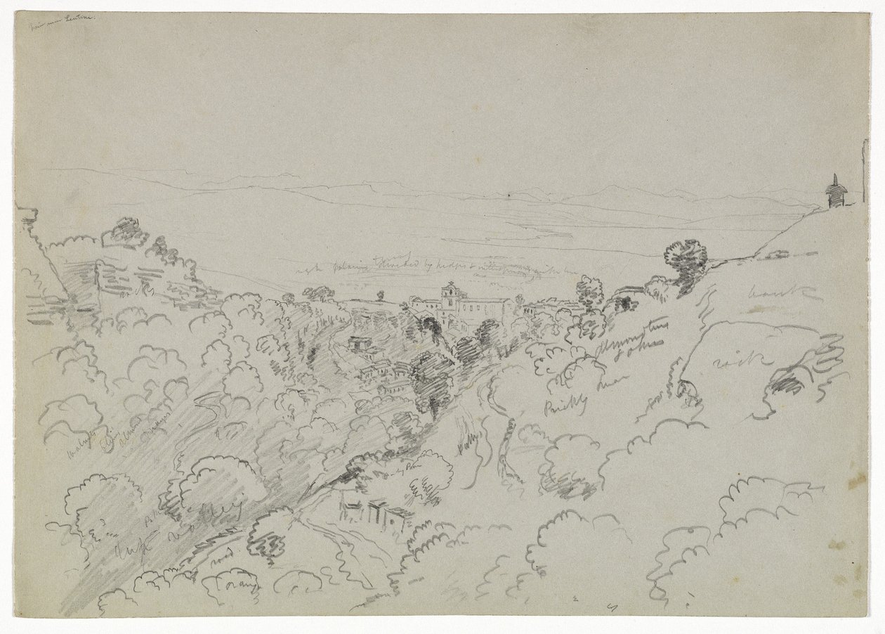 Blick nahe Lentini, Sizilien, 1842 von Thomas Cole
