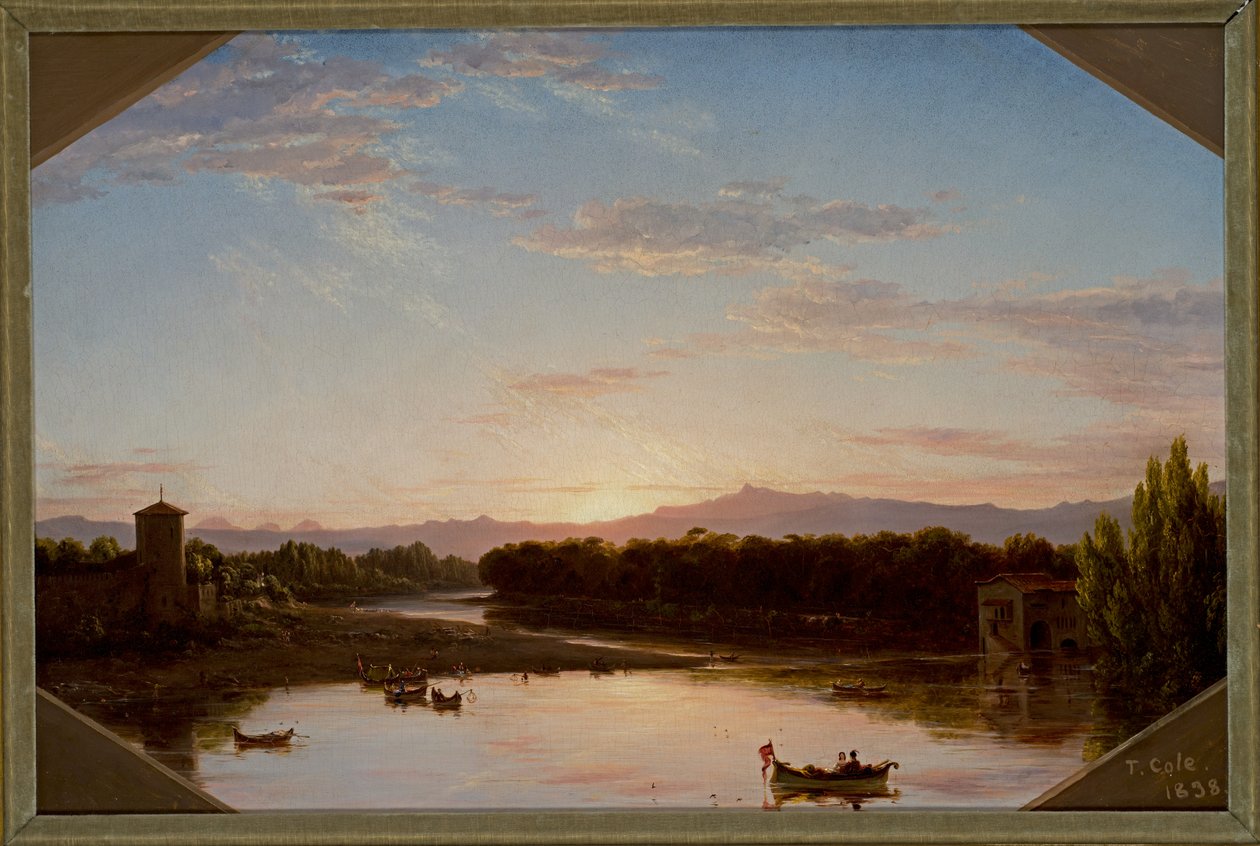 Blick auf den Arno, 1838 von Thomas Cole