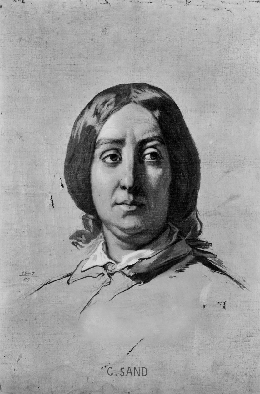 Porträt von George Sand (1804-76) von Thomas Couture