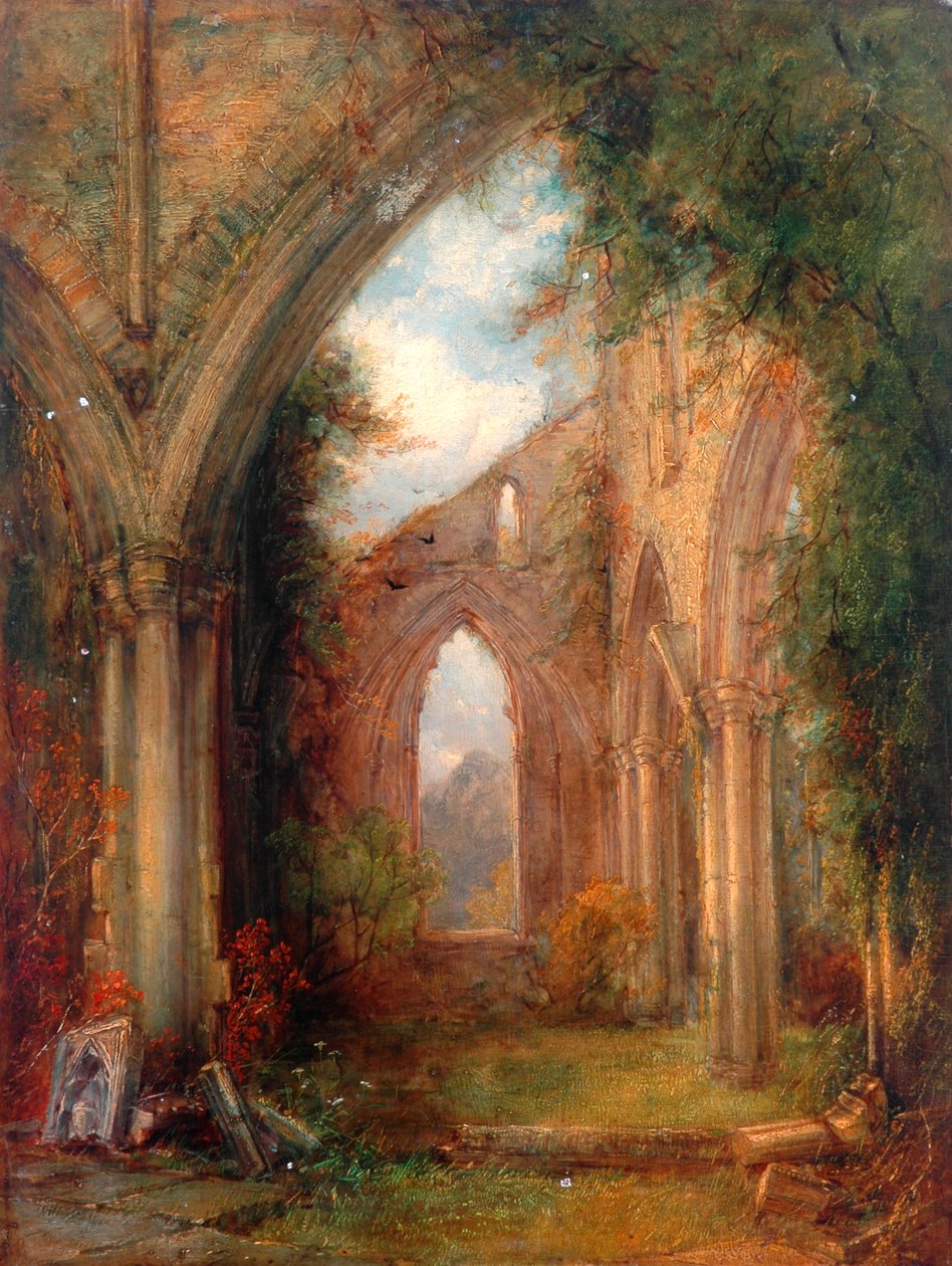 Teil der Ruinen der Abtei Tintern von Thomas Creswick