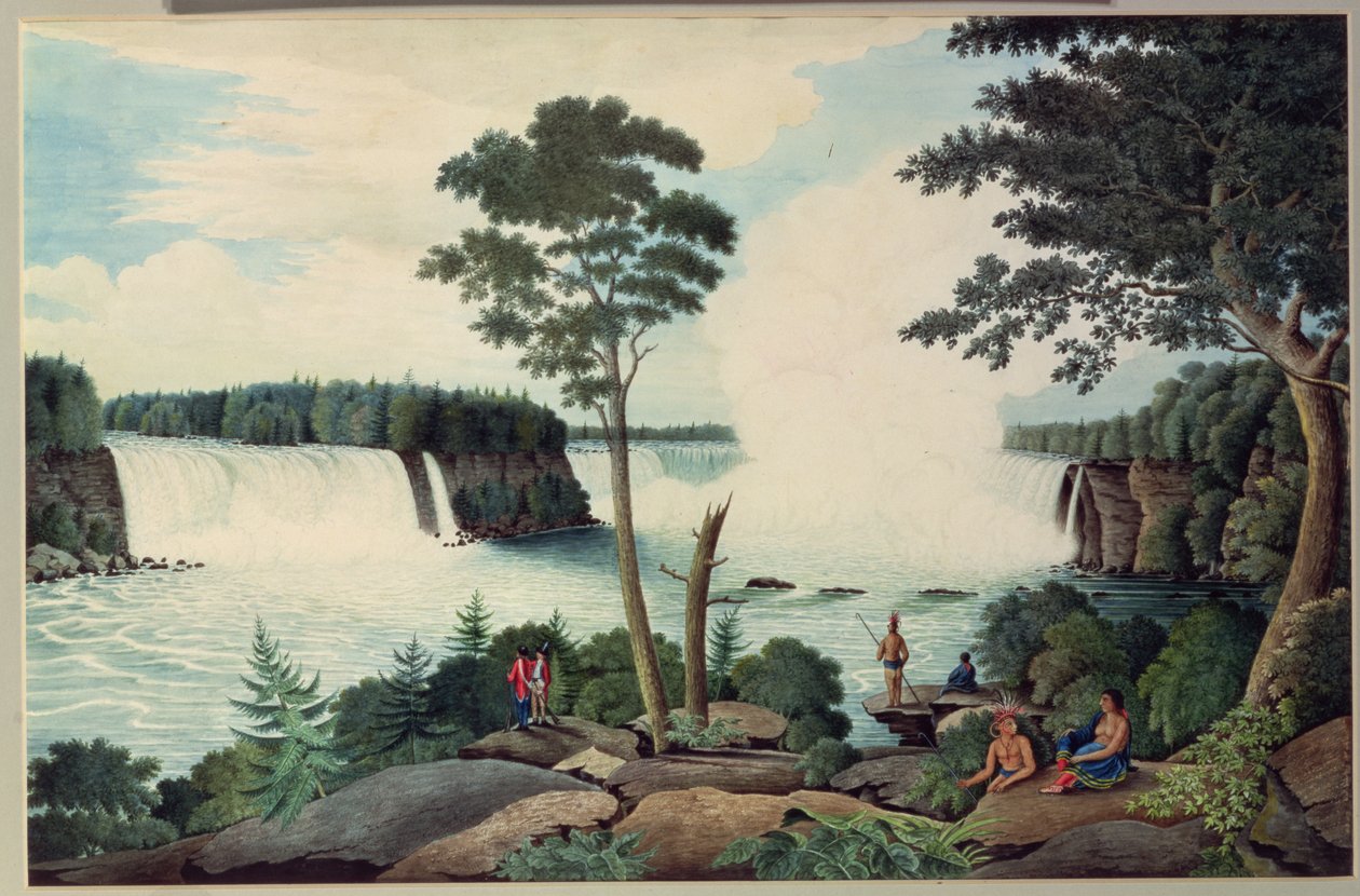 Niagarafälle von unten, ca. 1766 von Thomas Davies