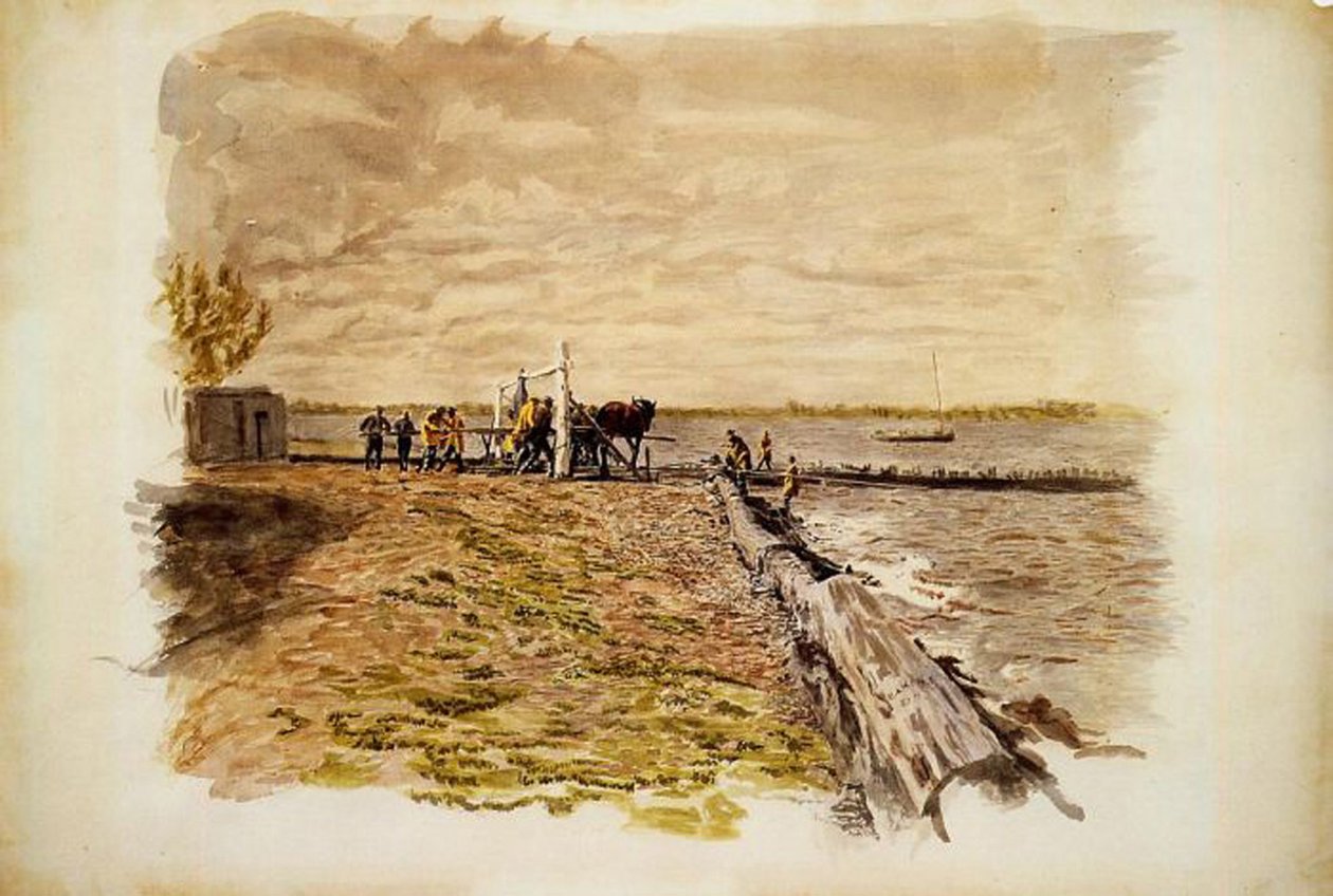 Zeichnung der Seine von Thomas Eakins