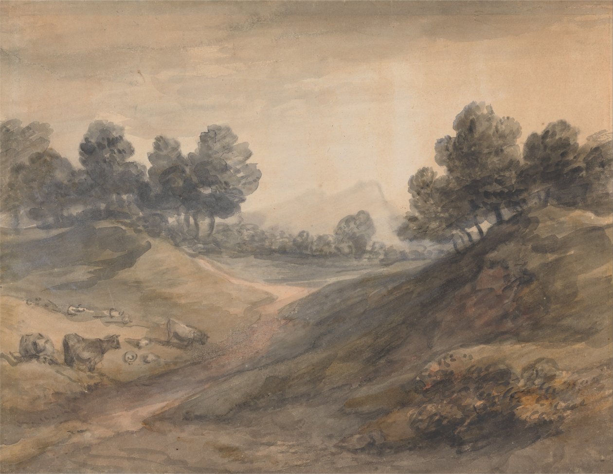 Landschaft und Vieh von Thomas Gainsborough