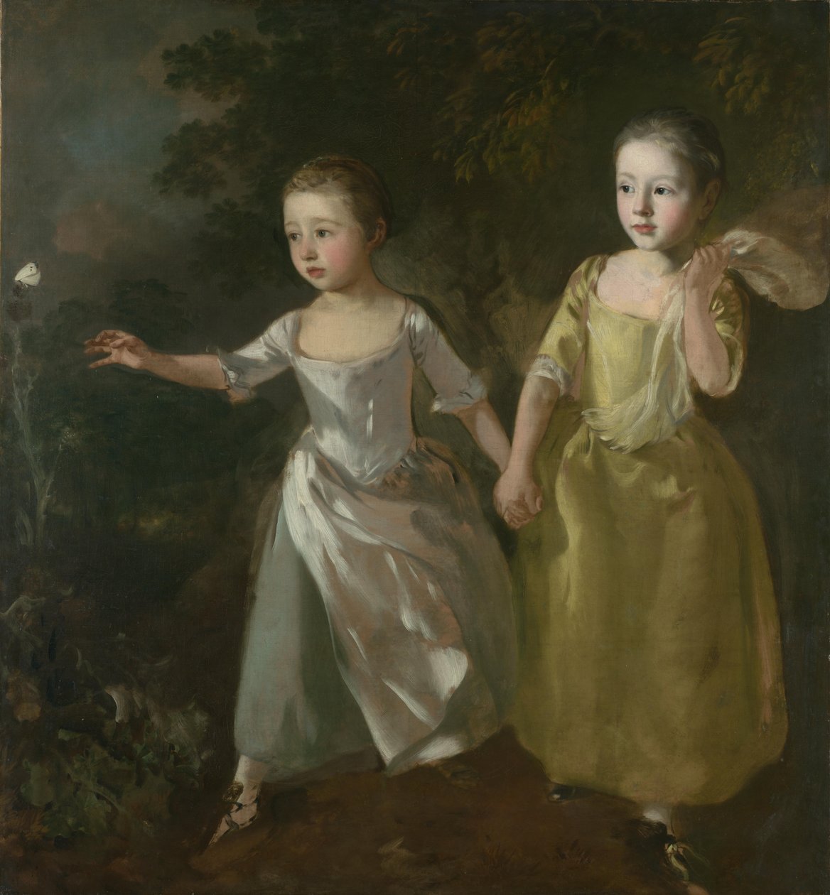 Die Töchter des Malers auf Schmetterlingsjagd von Thomas Gainsborough