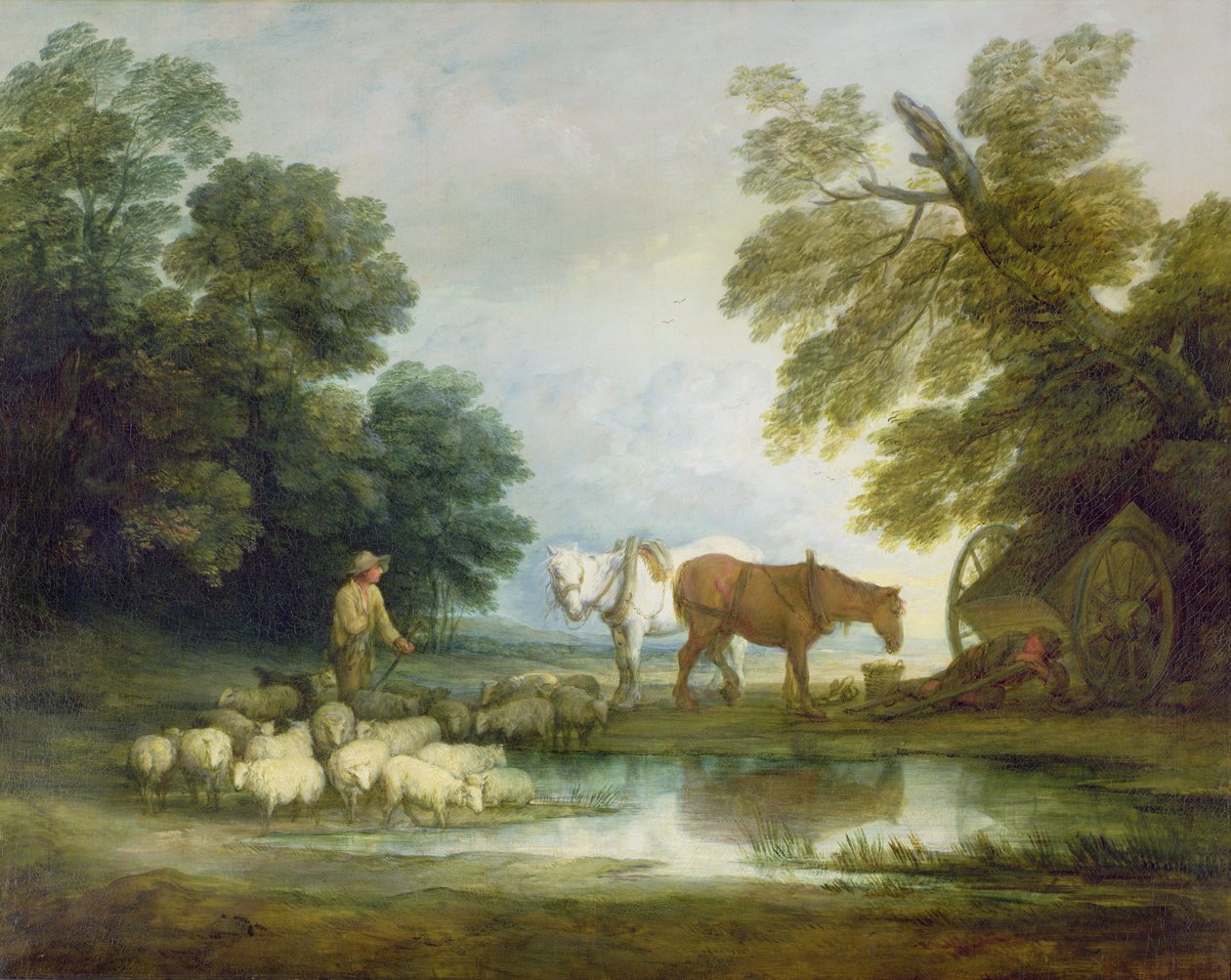 Hirte an einem Bach von Thomas Gainsborough