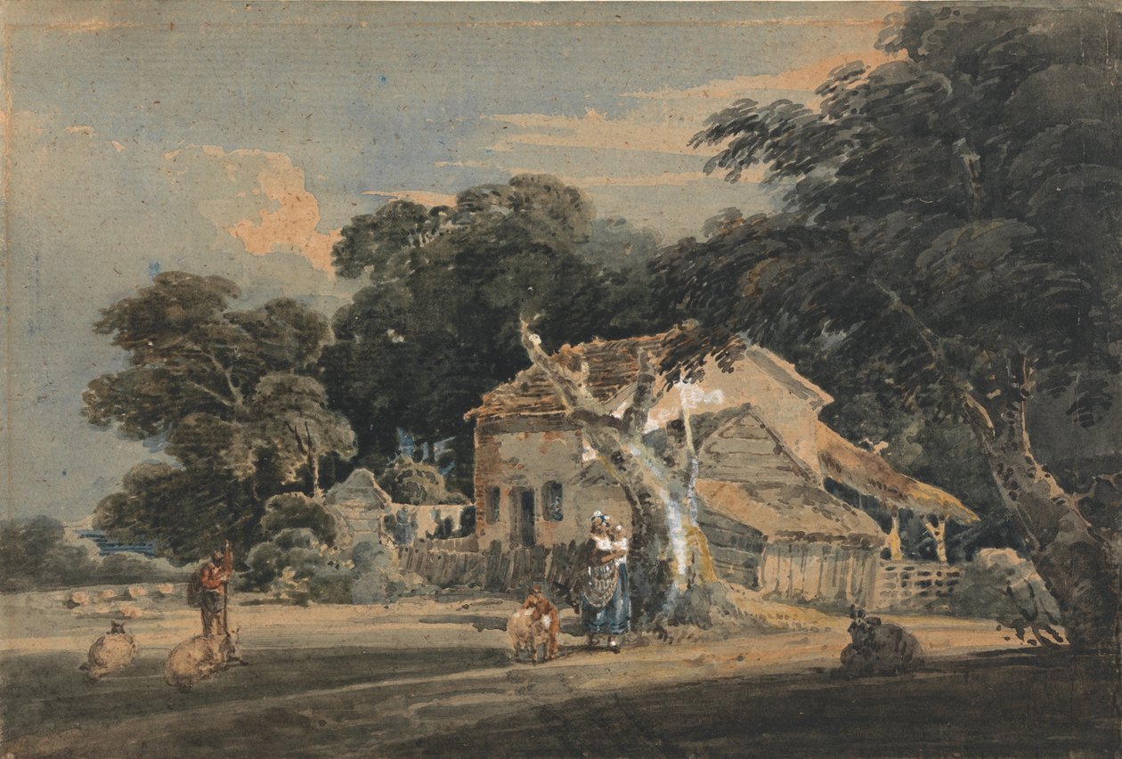Ein Bauernhof in Devonshire von Thomas Girtin