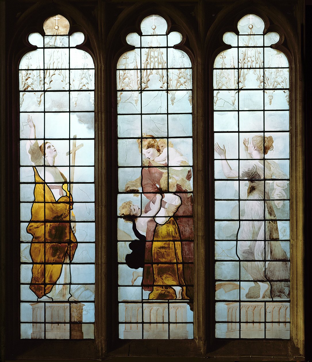 Drei der sieben Kardinaltugenden (Detail) von Thomas Jervais