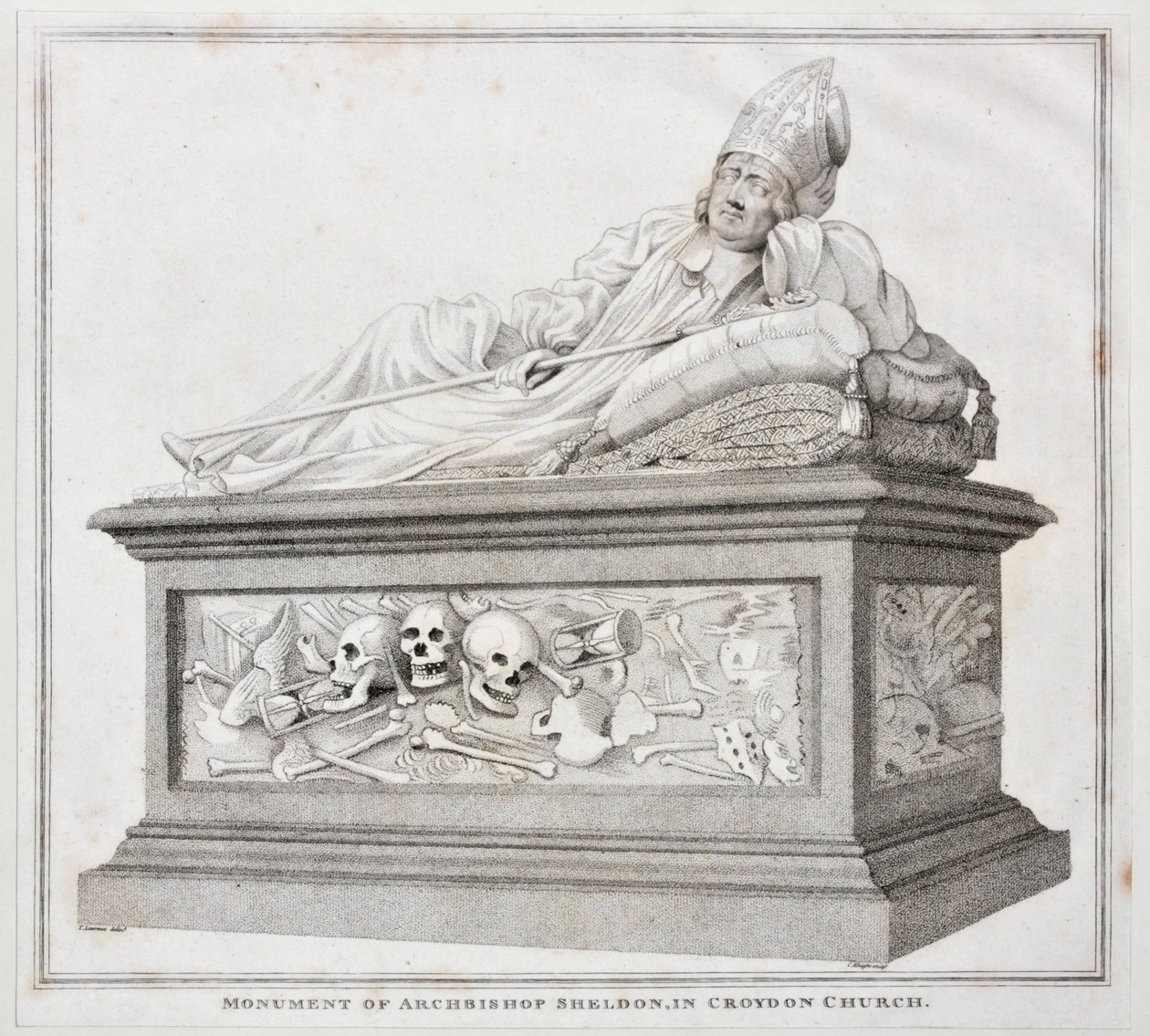 Denkmal des Erzbischofs Sheldon in der Kirche von Croydon, 1794 von Thomas Lawrence