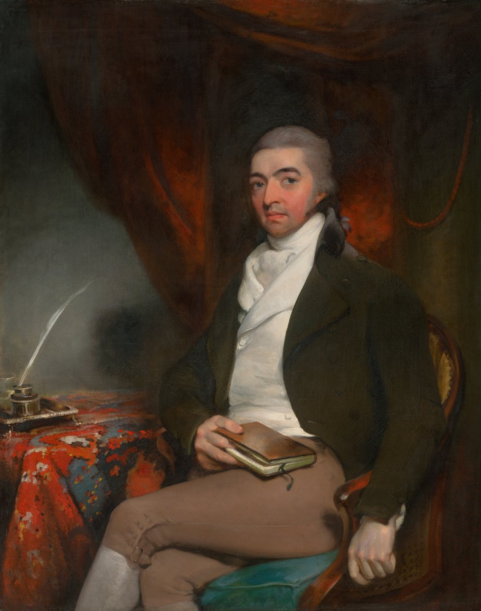 Porträt eines sitzenden Mannes mit einem Buch von Thomas Lawrence