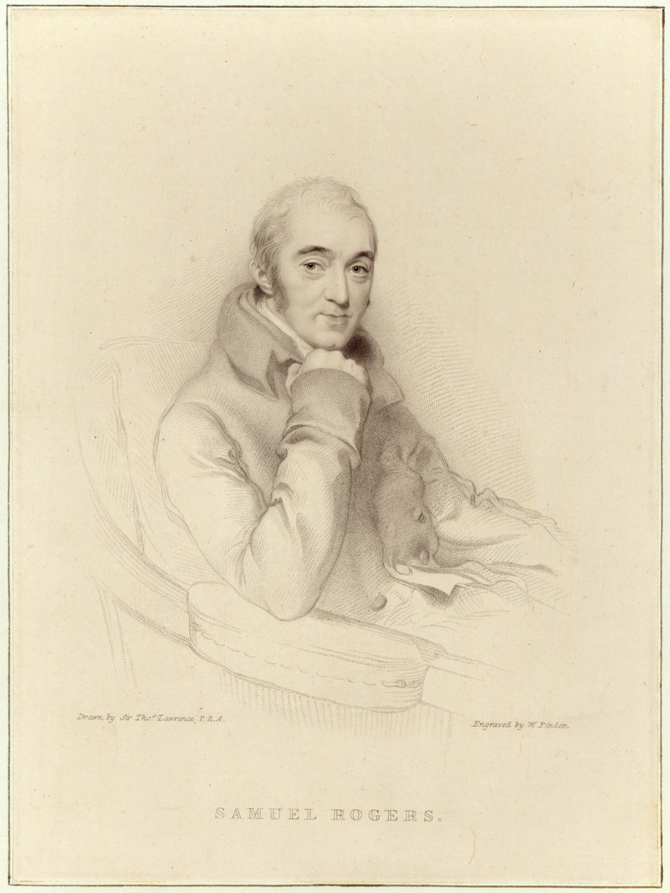 Samuel Rogers, graviert von William Finden von Thomas Lawrence