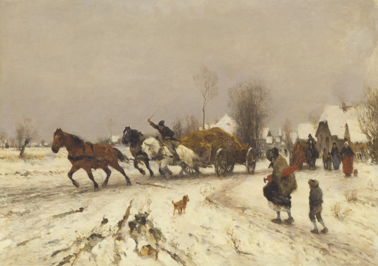 Ein Dorf im Winter (1876) von Thomas Ludwig Herbst