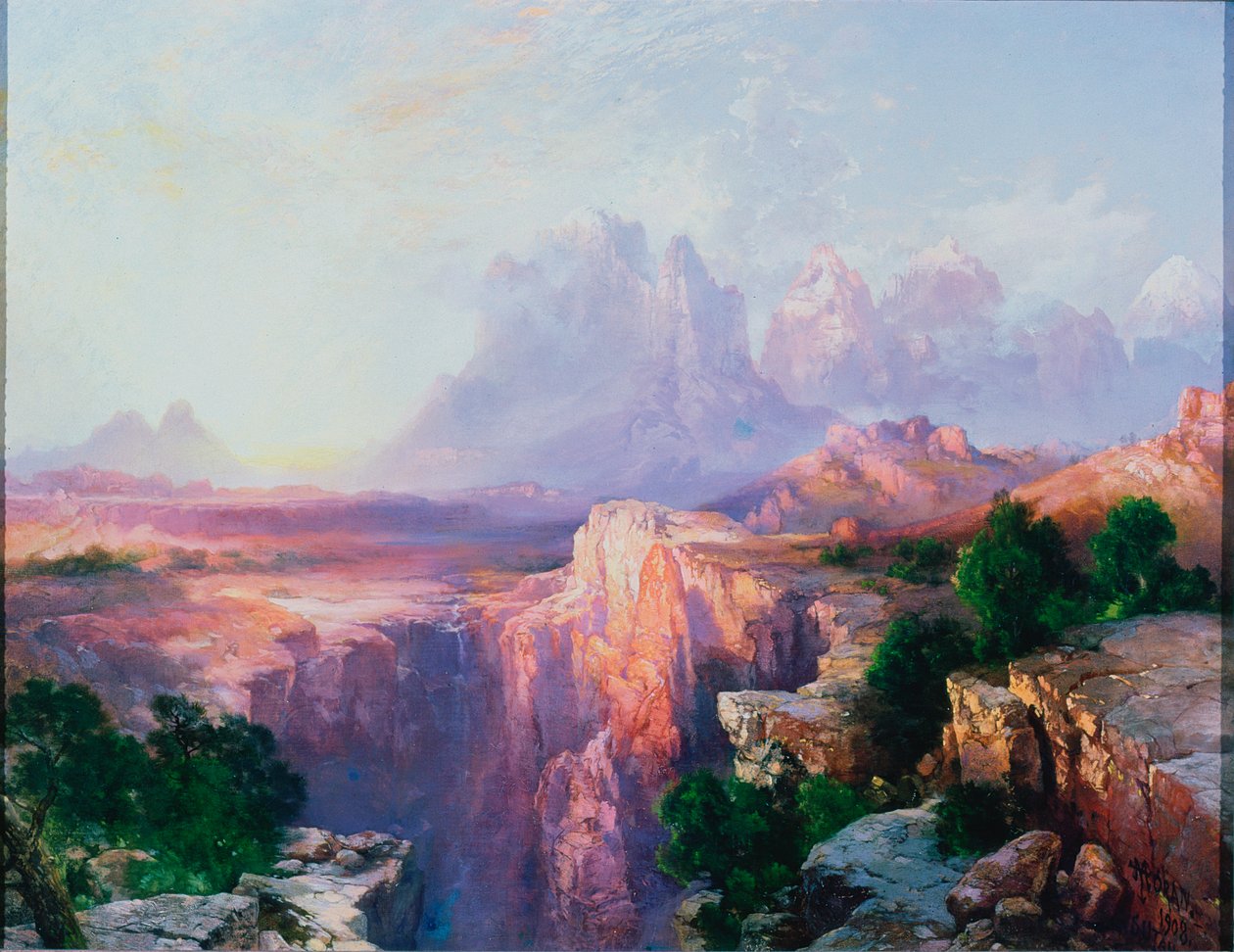 Felstürme des Rio Virgin, 1908 von Thomas Moran